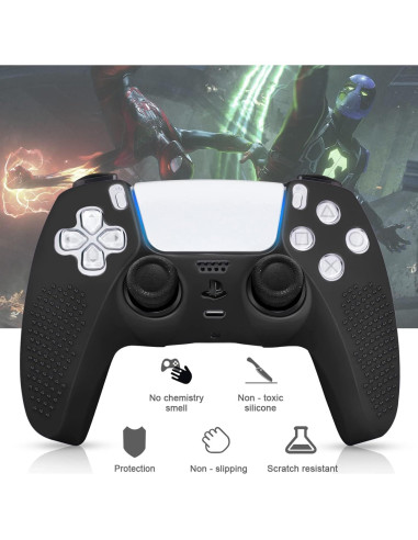 Funda de Silicona Antideslizante SIKEMAY para Controlador PS5 - Negro