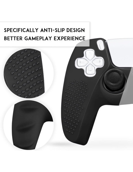 Funda de Silicona Antideslizante SIKEMAY para Controlador PS5 - Negro