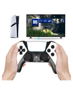 Controlador Inalámbrico ZawWont para PS4, Blanco, Joystick Anti-Deriva