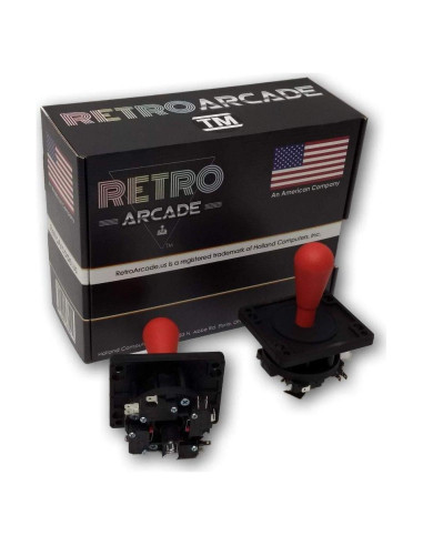 Joystick de Arcade Estilo Competencia RetroArcade Rojo 8 Direcciones