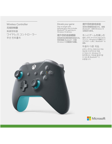 Controlador Inalámbrico Xbox One Microsoft Gris/Azul Renovado