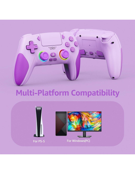 Controlador Inalámbrico RGB IWGAME para PS5/PC - Joysticks Efecto Hall Controlador Inalámbrico RGB IWGAME para PS5/PC - Joysticks Efecto Hall