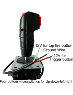 Joystick de Vuelo ZEZEFUFU Ergonómico con Microswitch 2