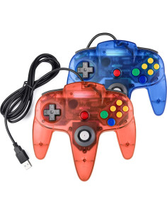 Controlador USB N64 Miadore - Paquete de 4 Joysticks para PC y Raspberry Pi 2