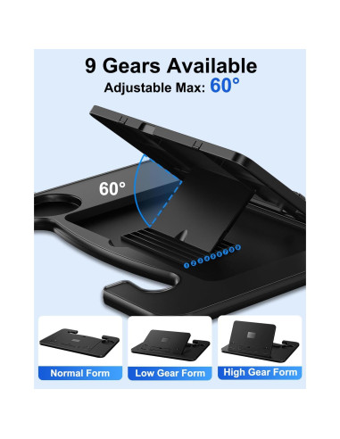Mesa de Bandeja para Volante DICMKY Ajustable 45.7x33.4cm