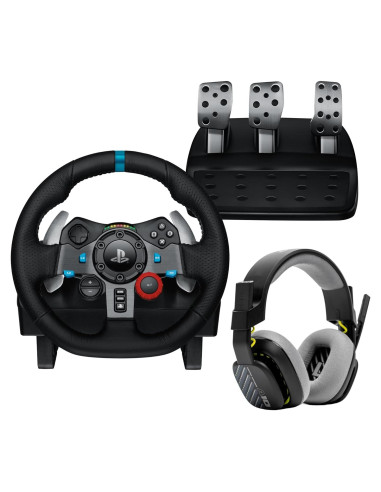 Volante de Carreras Logitech G29 con Pedales y Auriculares A10