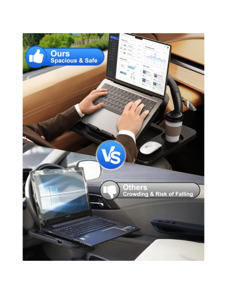 Mesa de Bandeja para Volante DICMKY Ajustable 45.7x33.4cm