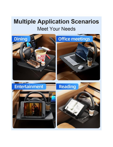 Mesa de Bandeja para Volante DICMKY Ajustable 45.7x33.4cm