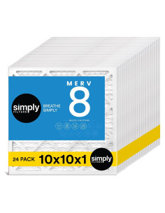 Filtro de Aire Simply MERV 8 10x10x1 Paquete de 24 Filtros