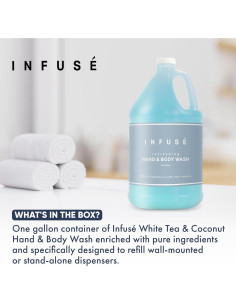 Kit Jabón de Manos y Cuerpo 1-Shoppe 3.78L Té Blanco y Coco 2