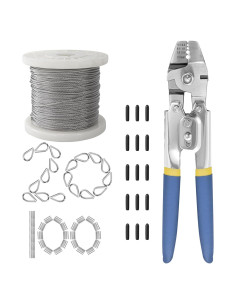 Cable de Alambre de Acero Inoxidable 304 196FT + Pinzas Crimpado