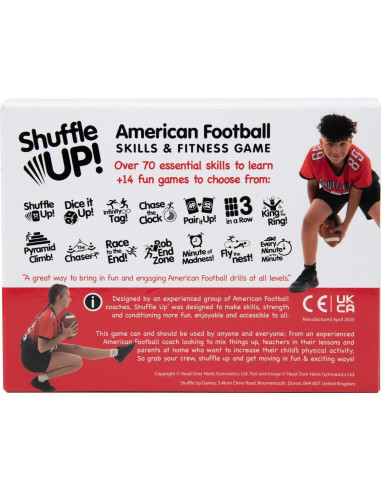 Juego de Cartas de Fútbol Americano Shuffle Up - 72 Tarjetas