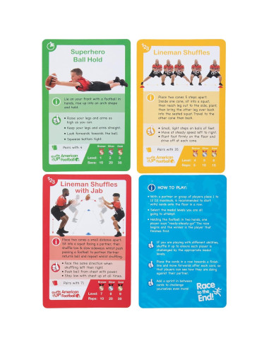 Juego de Cartas de Fútbol Americano Shuffle Up - 72 Tarjetas