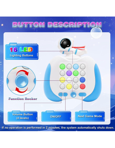 Juego de Batalla de Luz LED Hydrathy Astronauta Azul 7 Modos