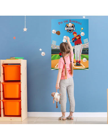 Juego de Fiesta Béisbol PLULON con Póster y Stickers