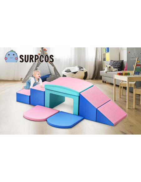 Conjunto de Escaladores de Espuma SURPCOS Rosa 6 Piezas 91x46x41cm