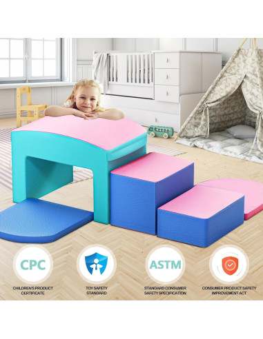 Conjunto de Escaladores de Espuma SURPCOS Rosa 6 Piezas 91x46x41cm