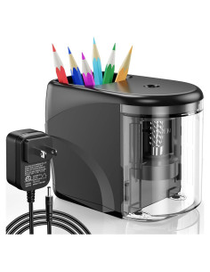 Sacapuntas Eléctrico RIYO RIYO con Cuchilla Pesada y Adaptador