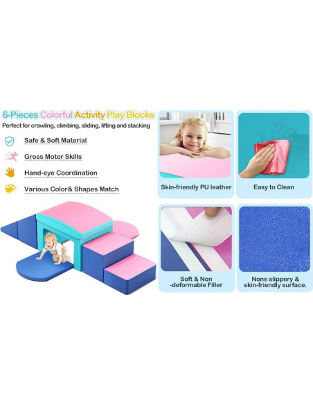 Conjunto de Escaladores de Espuma SURPCOS Rosa 6 Piezas 91x46x41cm