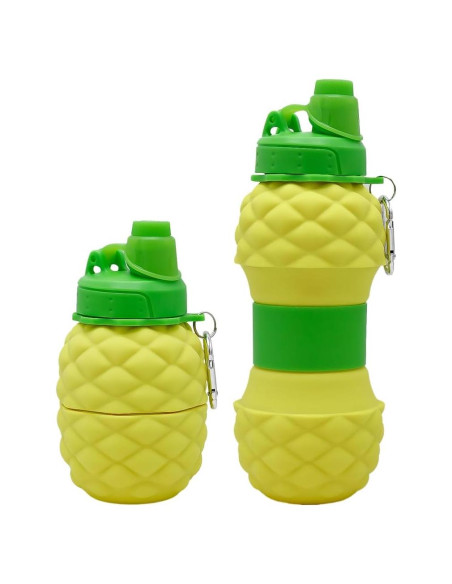 Botella de Agua Plegable WATMHHJQ 500ml a Prueba de Fugas