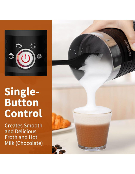 Espumador de Leche Eléctrico 4 en 1 Rafow 350ml Apagado Automático