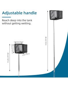 Red de Acuario JIEYAO 6.5 cm con Mango Extensible 12.5-40 cm 2