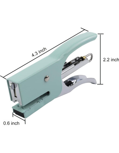 Grapadora de Mano Aacehlh Verde Menta con 750 Grapas