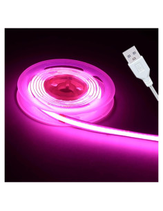Tira LED COB Rosa 1M USB UVTaoYuan Iluminación Decorativa