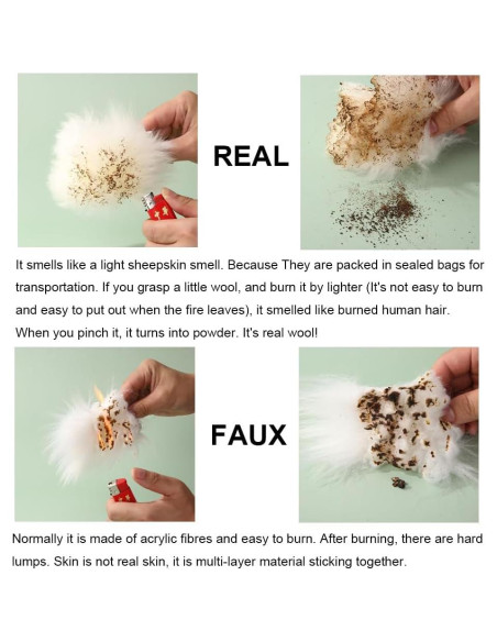 Cubierta de cinturón de seguridad OGLAND de piel de oveja negra