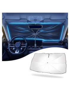 Sombrilla para Parabrisas de Auto OFBAND 140x78 cm Plegable
