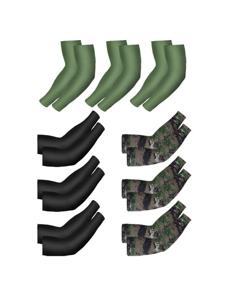 Mangas de Protección UV Unisex Bememo - 9 Pares de Seda de Hielo