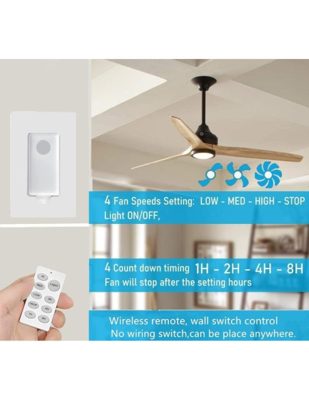Kit Control Remoto Inalámbrico Nexete para Ventilador de Techo Kit Control Remoto Inalámbrico Nexete para Ventilador de Techo