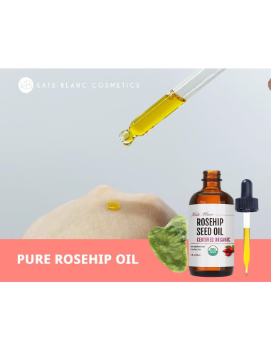 Aceite de Rosa Mosqueta Orgánico Kate Blanc 30ml + Gua Sha Jade