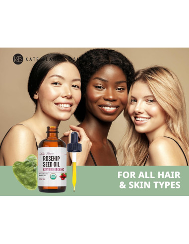 Aceite de Rosa Mosqueta Orgánico Kate Blanc 30ml + Gua Sha Jade