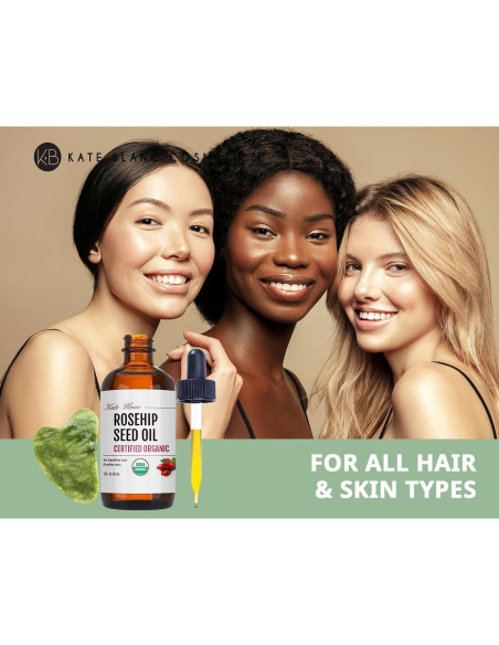 Aceite de Rosa Mosqueta Orgánico Kate Blanc 30ml + Gua Sha Jade