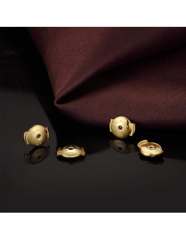 Respaldo de Aretes DELECOE 925 Plata Esterlina 18K Oro Hipoalergénico