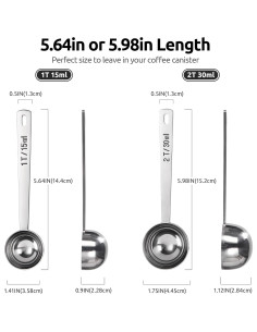 Cucharón Medidor U-Taste Acero Inoxidable 18/8 15ml y 30ml 2