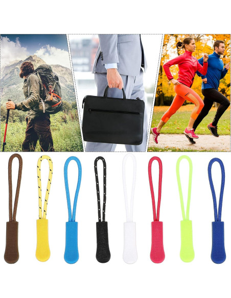 Tiradores de Cremallera WILLBOND 50 Piezas 25 Colores Nylon