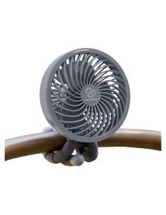 Ventilador portátil Dreambaby Smart Grip Deluxe gris, ajustable