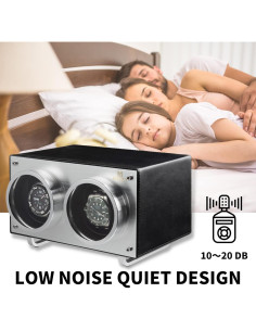 Winder Doble para Relojes Automáticos MOZSLY Negro 22.86x17.78cm 2