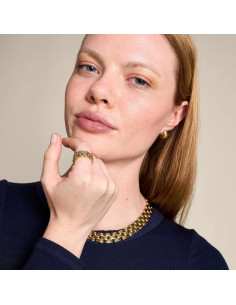 Collar de Cadena de Acero Inoxidable Dorado Fossil Arden 2