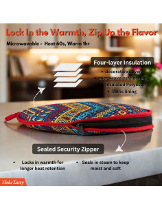 Bolsa Calentadora de Tortillas Woobud 30.48 cm Aislante Microondas 2