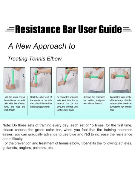 Barra de Terapia Flex Hshbxd para Codo de Tenista y Golfista