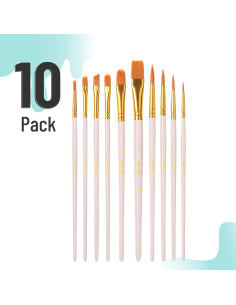 Set de Pinceles de Artista Mr. Pen 10 Pcs Cerda Sintética Beige 2