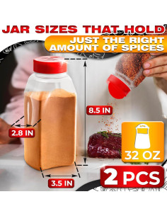 Contenedor de Especias Grande Busichka 0.91kg Transparente 2