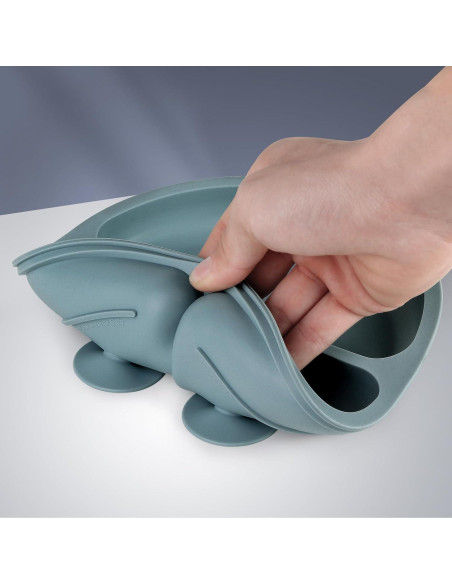 Set de Alimentación para Bebés Eascrozn - 2 Platos Silicona 190g