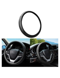 Cubierta de Volante Mandark de Cuero Antideslizante 38cm Negro