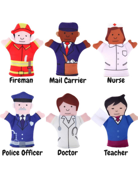 Conjunto de Títeres de Dedo Happy Helpers - 12 Piezas