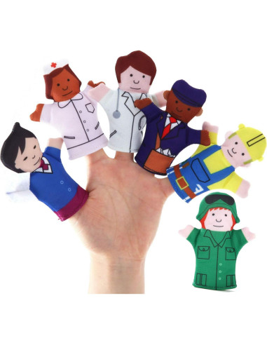 Conjunto de Títeres de Dedo Happy Helpers - 12 Piezas