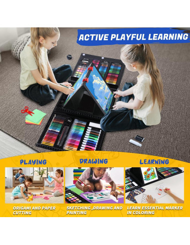 Kit de Arte Todo en Uno AOTEMOON para Niños - 243 Piezas